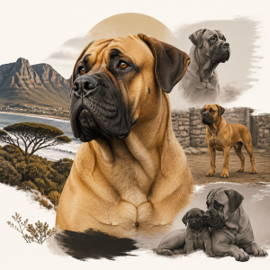 Editorial illustration for an article titled "Boerboel Guide: Meet South Africa’