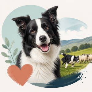 Editorial illustration for an article titled "Border Collies: Smart, Energetic D