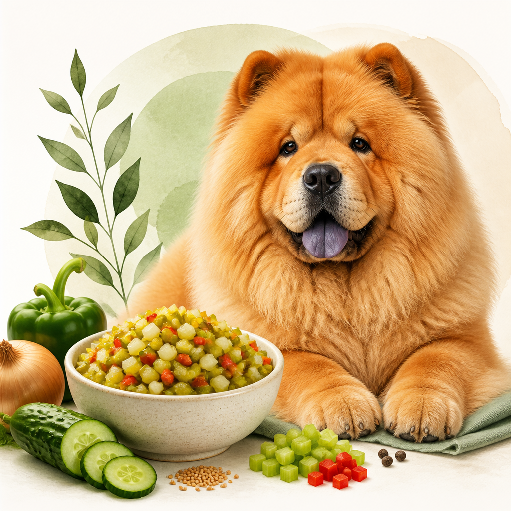 Editorial illustration for an article titled "Chow Chow: Meet the Fluffy Dog and