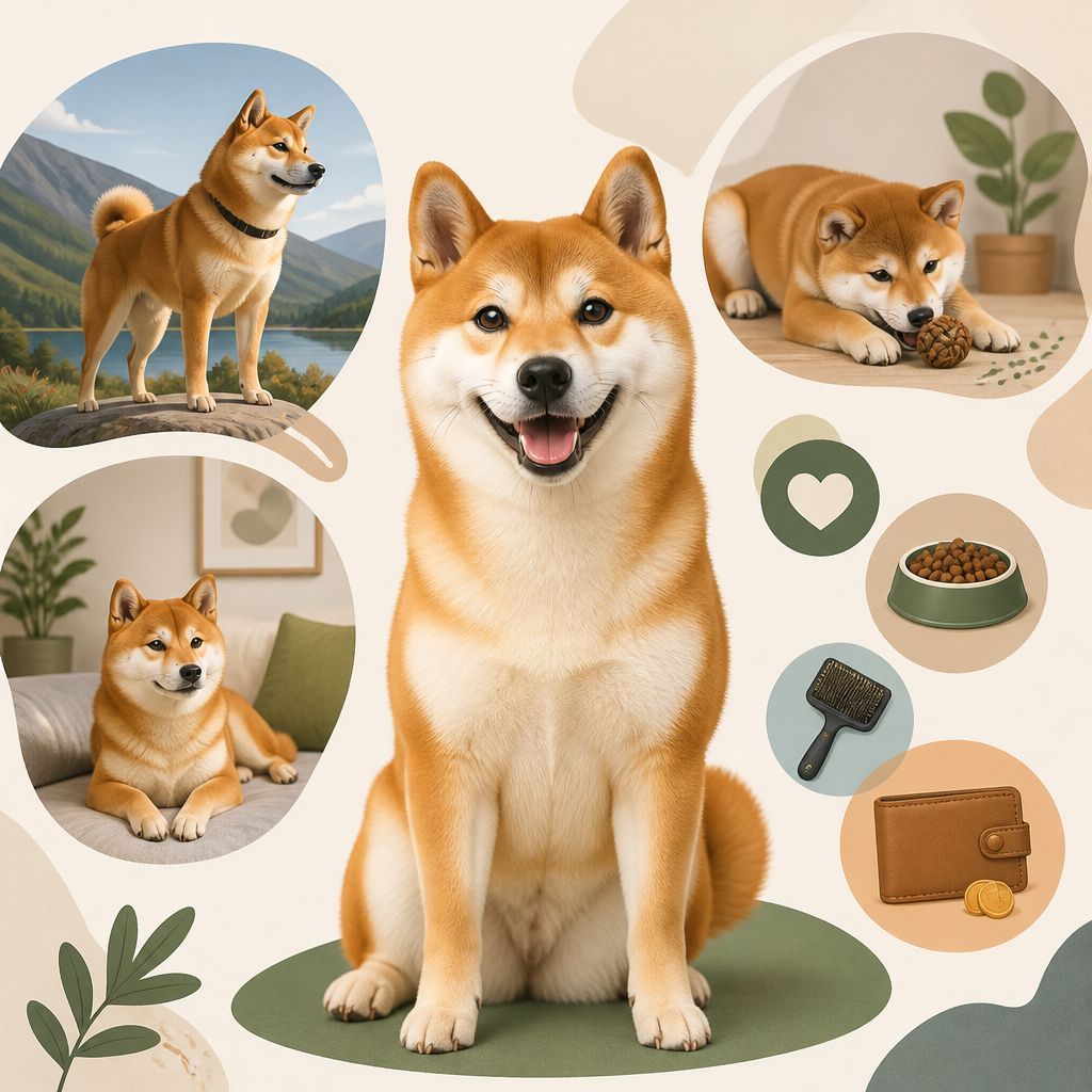 Editorial illustration for an article titled "Shiba Inu Dogs: A Friendly Guide t
